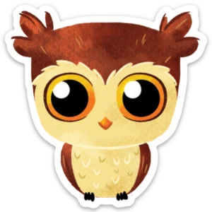 Tippy the Owl Sticker